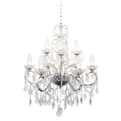 Forum Vela 9 Light Chandelier - Polished Chrome