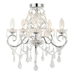 Vela 5 Arm Semi Flush Light