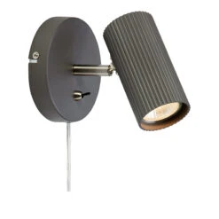 Costilla Reading Light With Plug - Dark Grey