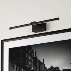 Slimline Large Battery Operated LED Picture Light - Matt Black