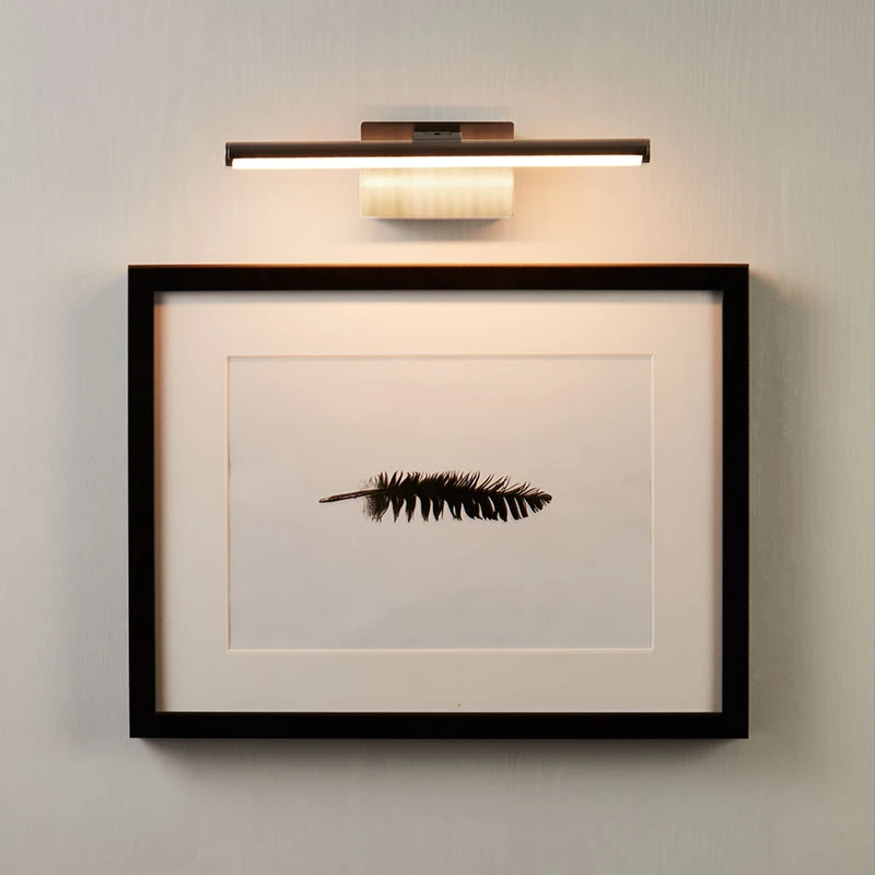 Slimline Small Battery Operated LED Picture Light - Satin Nickel - Image 5