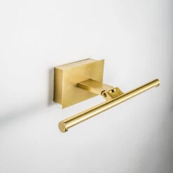 Slimline Medium Battery Operated LED Picture Light - Matt Gold