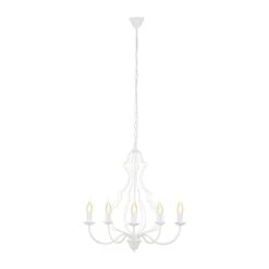 Edit Classic 5 Light Chandelier - White