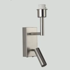Edit Wall Light Fitting With Adjustable Reading Light - Satin Nickel