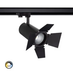 Three Circuit 40W Colour Selectable CCT LED Cinema Track Spotlight New D'Angelo LIFUD - Black