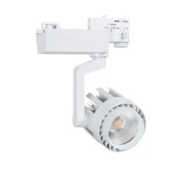 Three Circuit 30W Warm White LED Track Light Dora - White