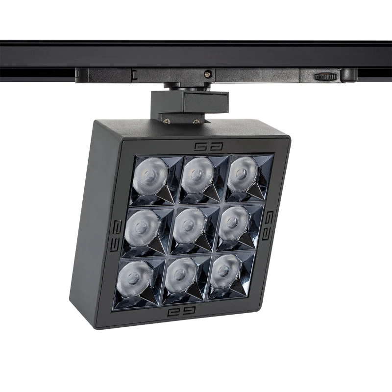 Three Circuit 40W Cool White LED Track Light Marlin -Black - Image 5