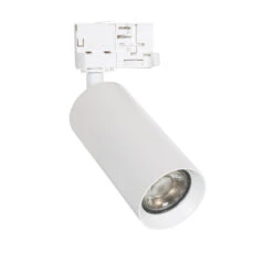 Three Circuit Track Light GU10 Lampholder Quartz - White