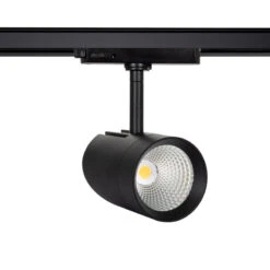 Three Circuit 30W Warm White LED Track Light CRI90 Fuji - Black