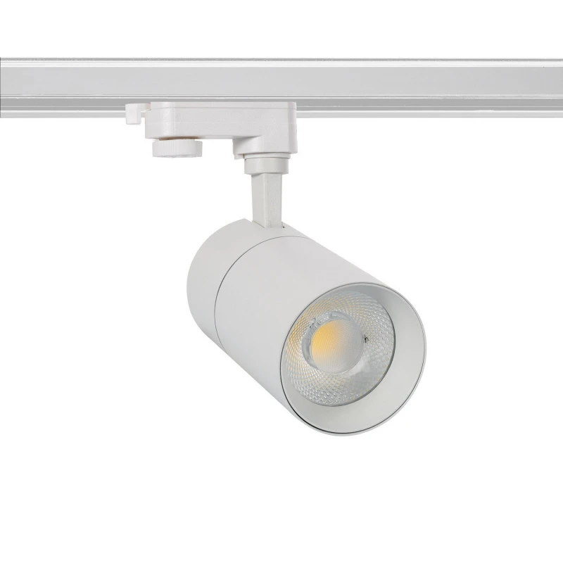 Three Circuit 30W Daylight Dimmable LED Track Light New Mallet - White - Image 2