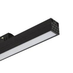 Magnetic Track 20mm Opal 15W Cool White LED Linear Bar Light CRI90 - Black