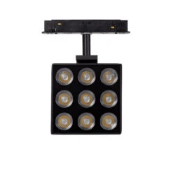 Magnetic Track 20mm 20W Warm White LED Square Spotlight CRI90 - Black