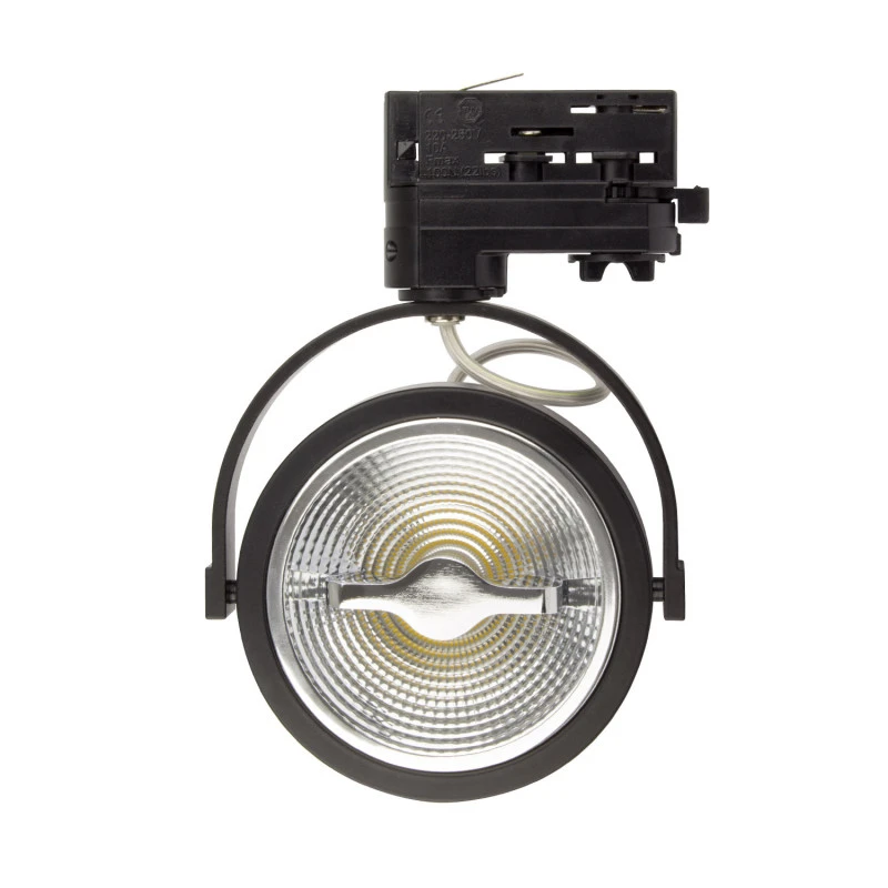 Three Circuit Cree 15W Daylight Dimmable LED Track Light - Black