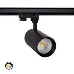 Three Circuit 30W Colour Selectable CCT Dimmable LED Track Light New Mallet - Black
