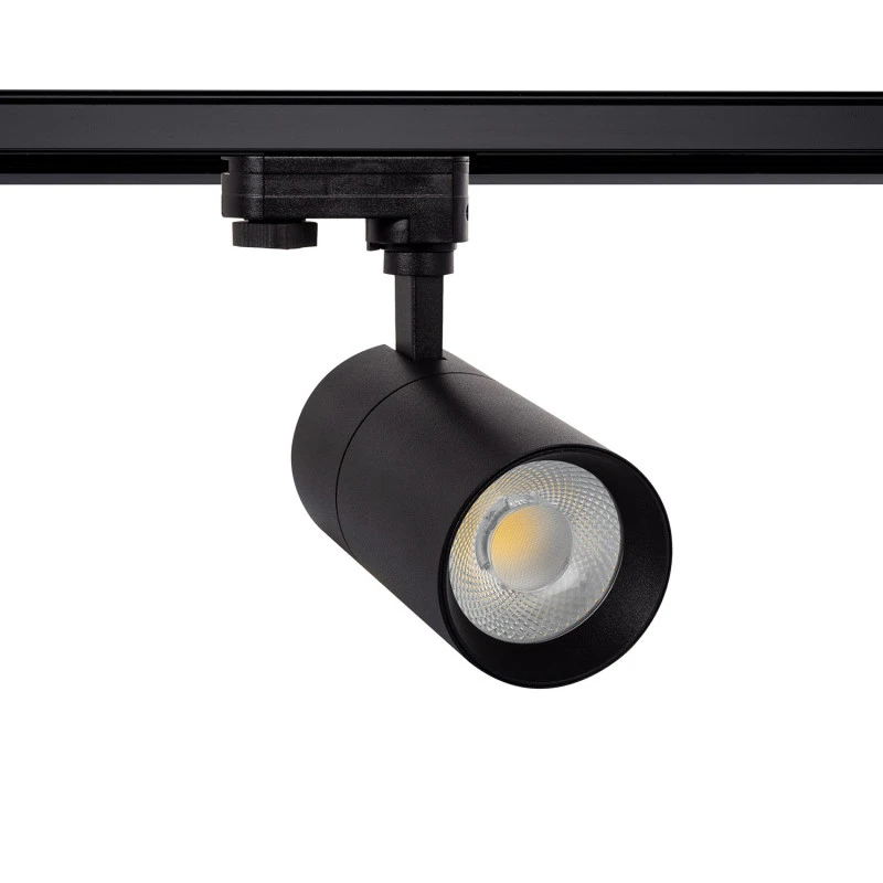 Three Circuit 30W Warm White Dimmable LED Track Light New Mallet - Black - Image 2