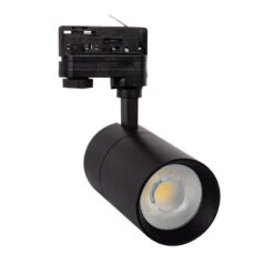 Three Circuit 30W Cool White Dimmable LED Track Light New Mallet - Black